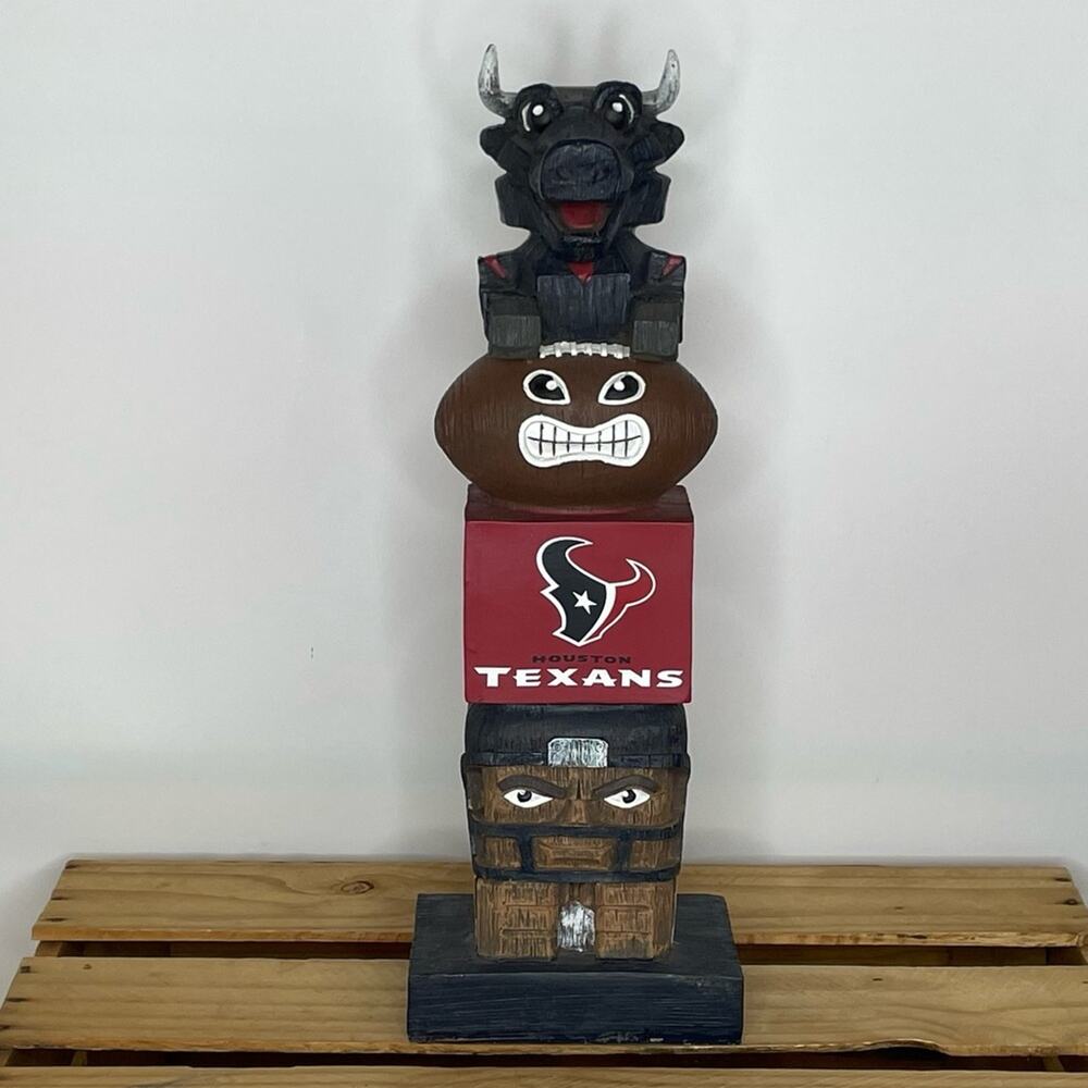 Houston Texans tiki totem football NFL tailgate cookout collectible
